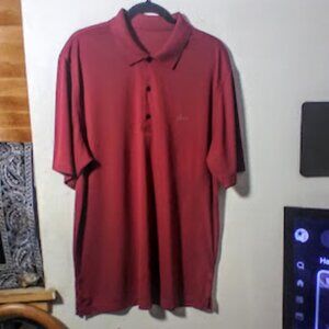 Greg Norman Play Dry Burgundy Red Short Sleeve Golf Polo Shirt Size: XLT